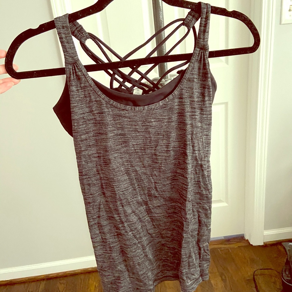 Lululemon sport open back tank with built in bra